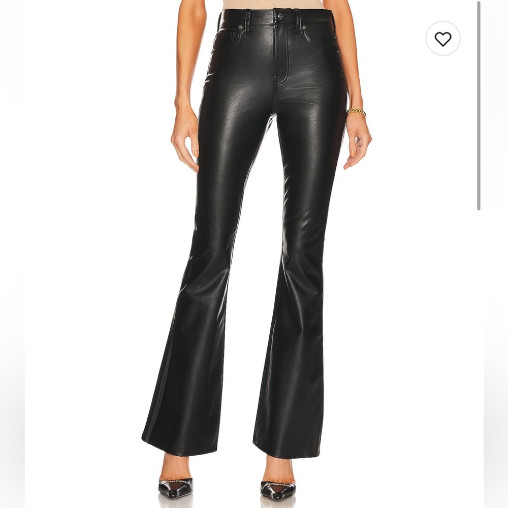 Beverly Vegan Leather Skinny Flare Pant